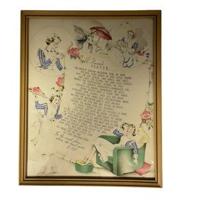 A Nurses Prayer Vintage 1920’s Motto Poignant Art Print Nurse Gift
